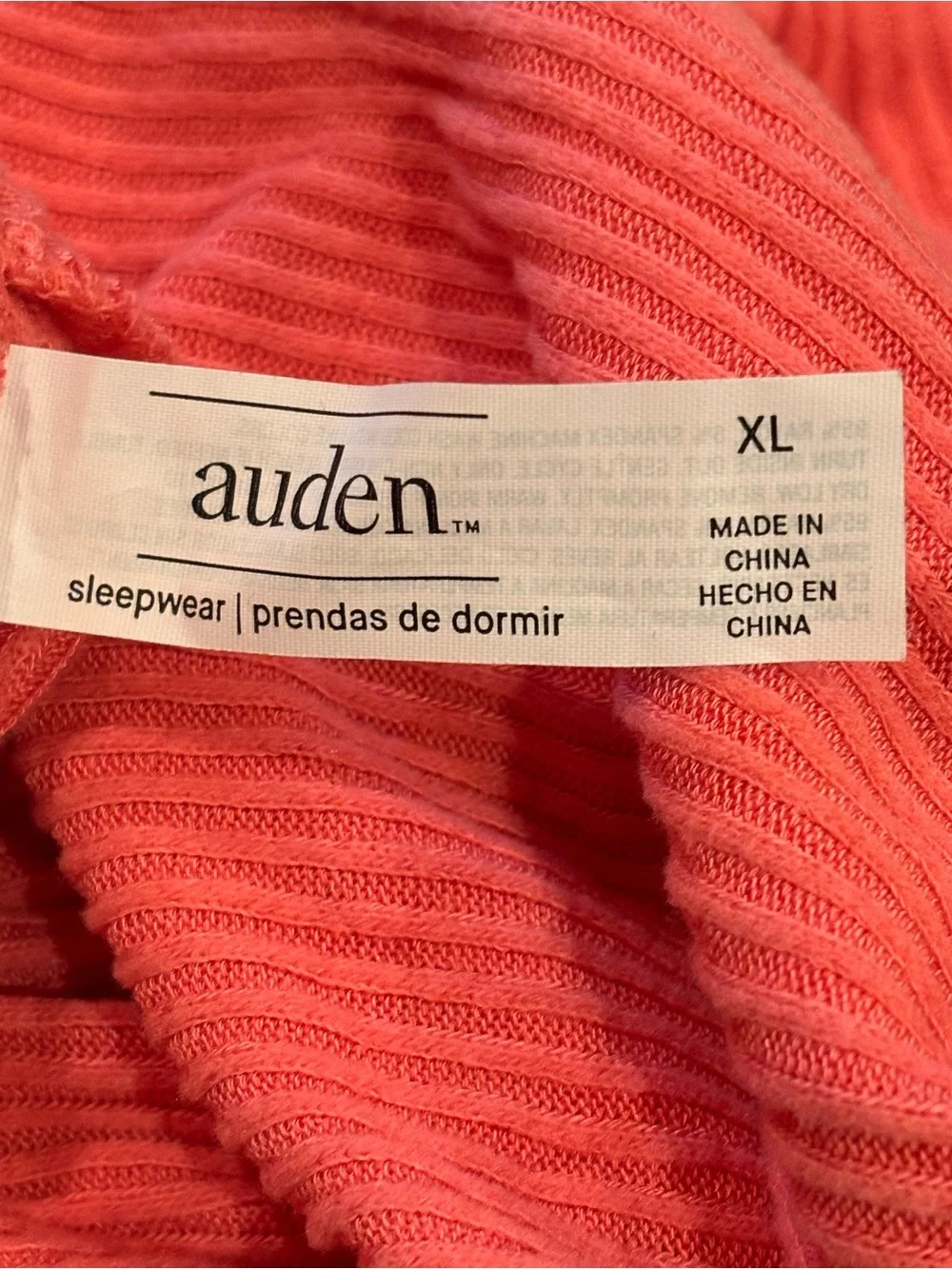 5/$25 Auden Ribbed V-Neck Crop Top & Lounge Shorts Set - Coral Pink